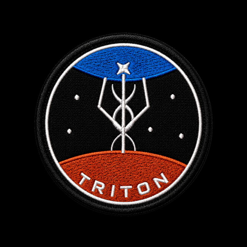 Astronaut badge — custom embroidery by Emporium Embroidery