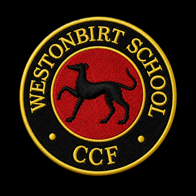 SCHOOL patch — custom embroidery by Emporium Embroidery
