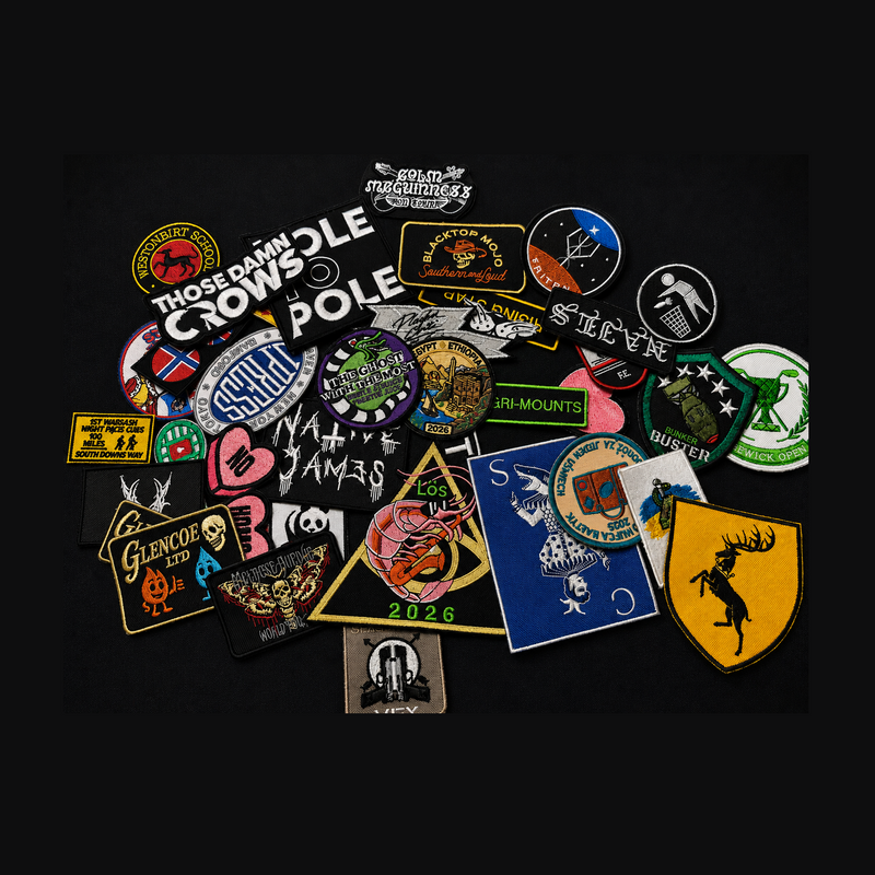 Big compilation of patches — custom embroidery by Emporium Embroidery