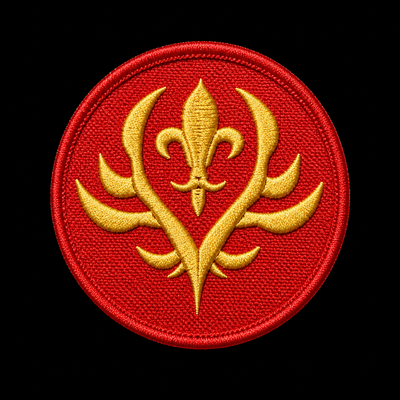 Heraldic patch — custom embroidery by Emporium Embroidery