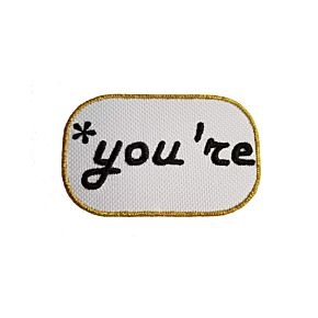 Cool Iron on Patch Decorative Message Embroidered Applique -  UK